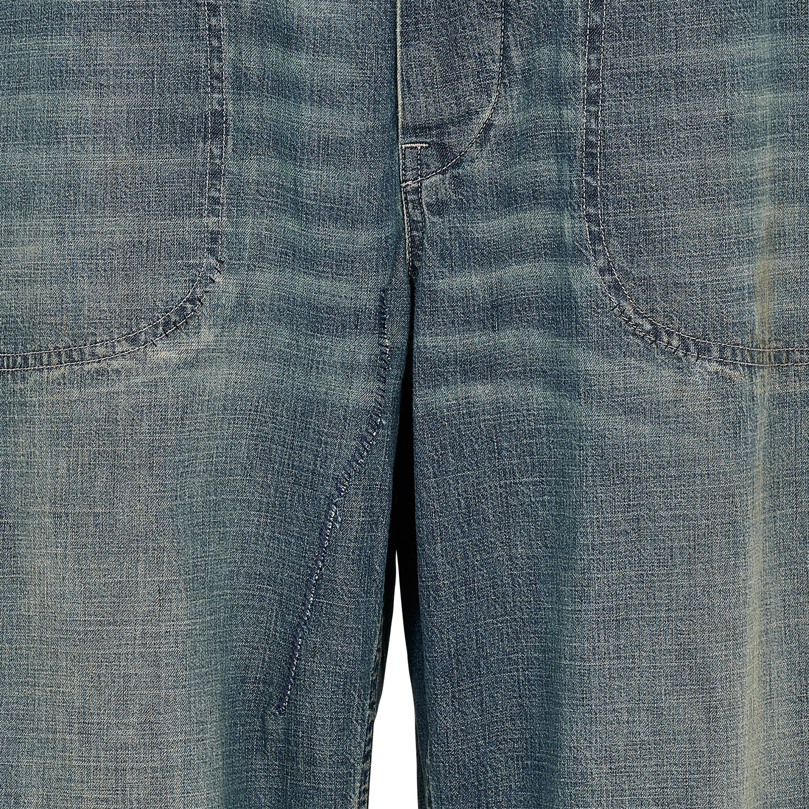 DAMAGED DENIM PANTS INDIGO