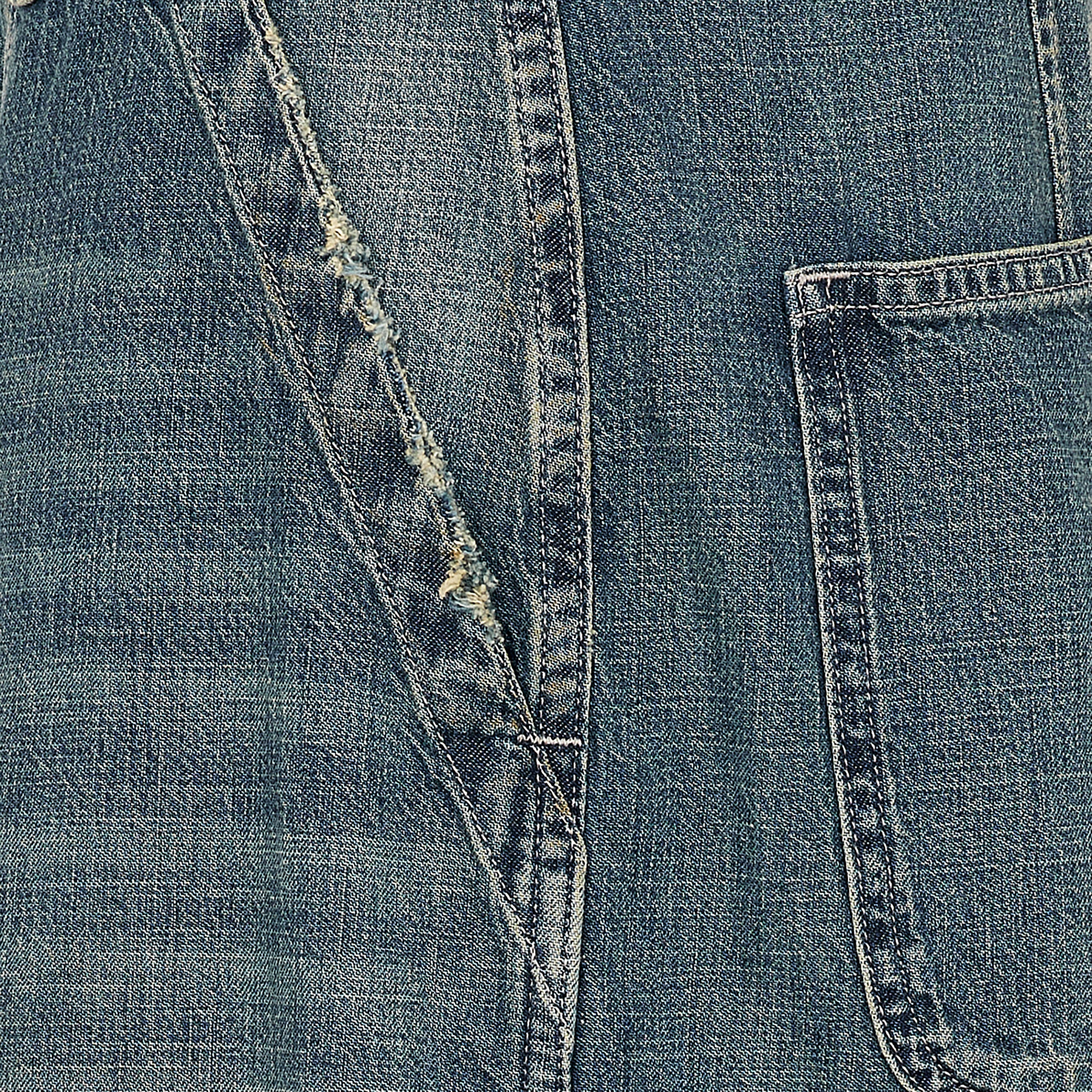 DAMAGED DENIM PANTS INDIGO