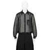 MESH SHIRT WITH ZIP BLACK