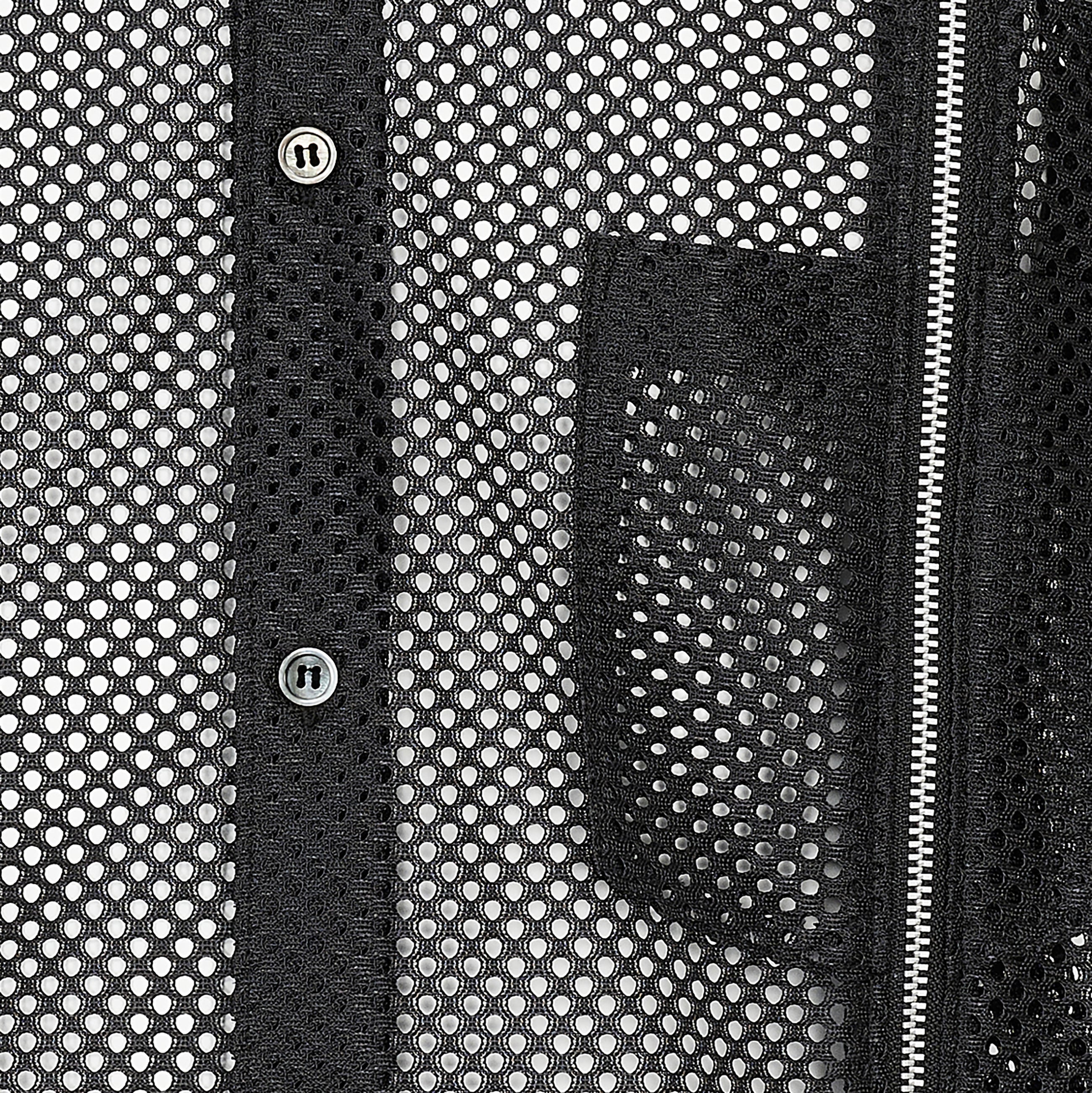 MESH SHIRT WITH ZIP BLACK