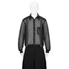 MESH SHIRT WITH ZIP BLACK
