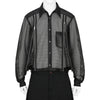 MESH SHIRT WITH ZIP BLACK