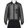 MESH SHIRT WITH ZIP BLACK