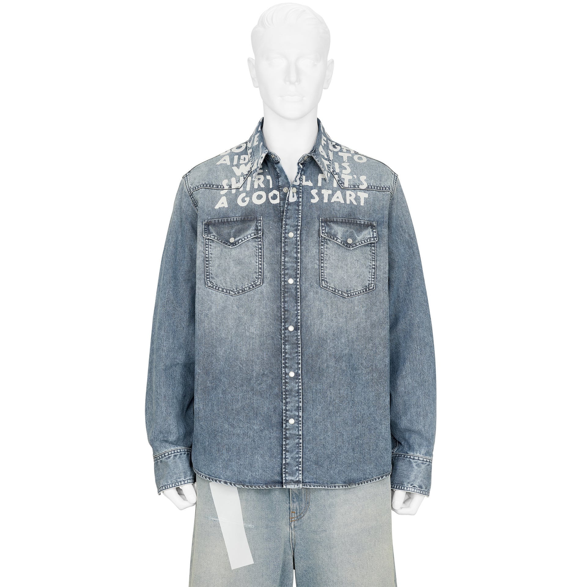 DENIM WESTERN SHIRT LIGHT BLUE - MM6 MAISON MARGIELA(エムエム 