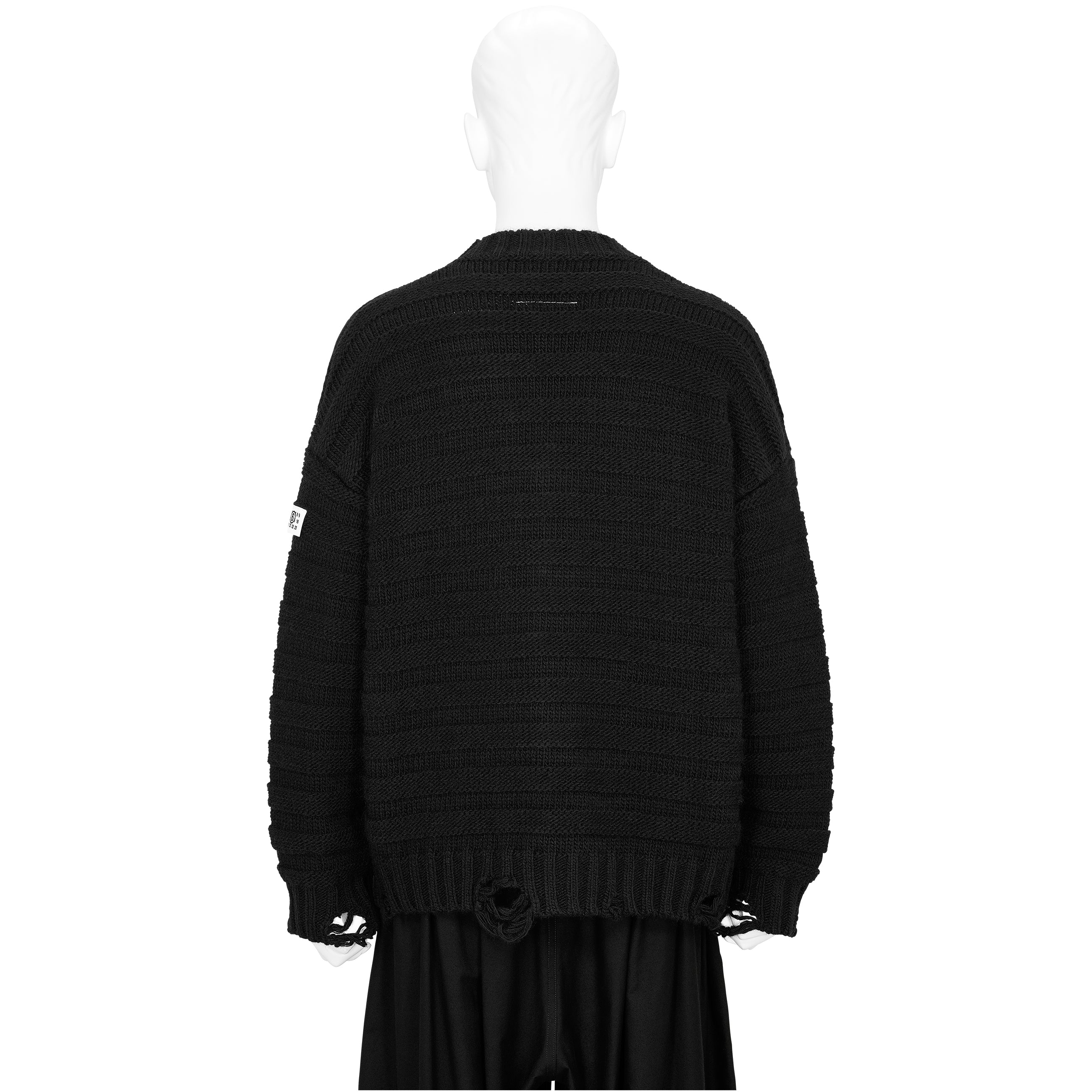 DAMAGED CARDIGAN BLACK - MM6 MAISON MARGIELA(エムエムシックス