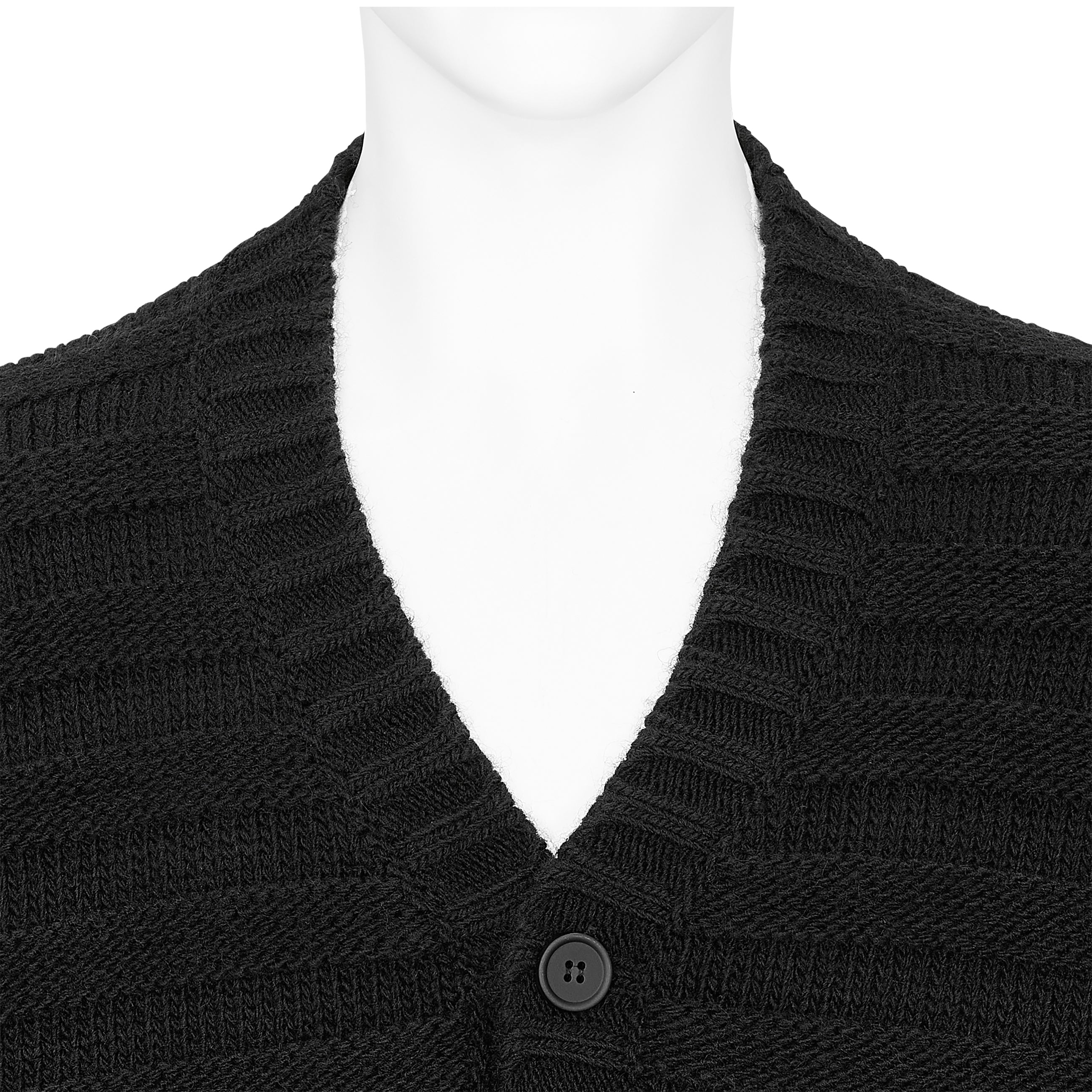DAMAGED CARDIGAN BLACK