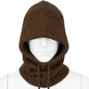 DAMAGED WOOL HOOD BROWN