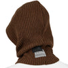 DAMAGED WOOL HOOD BROWN