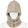 DAMAGED WOOL HOOD IVORY