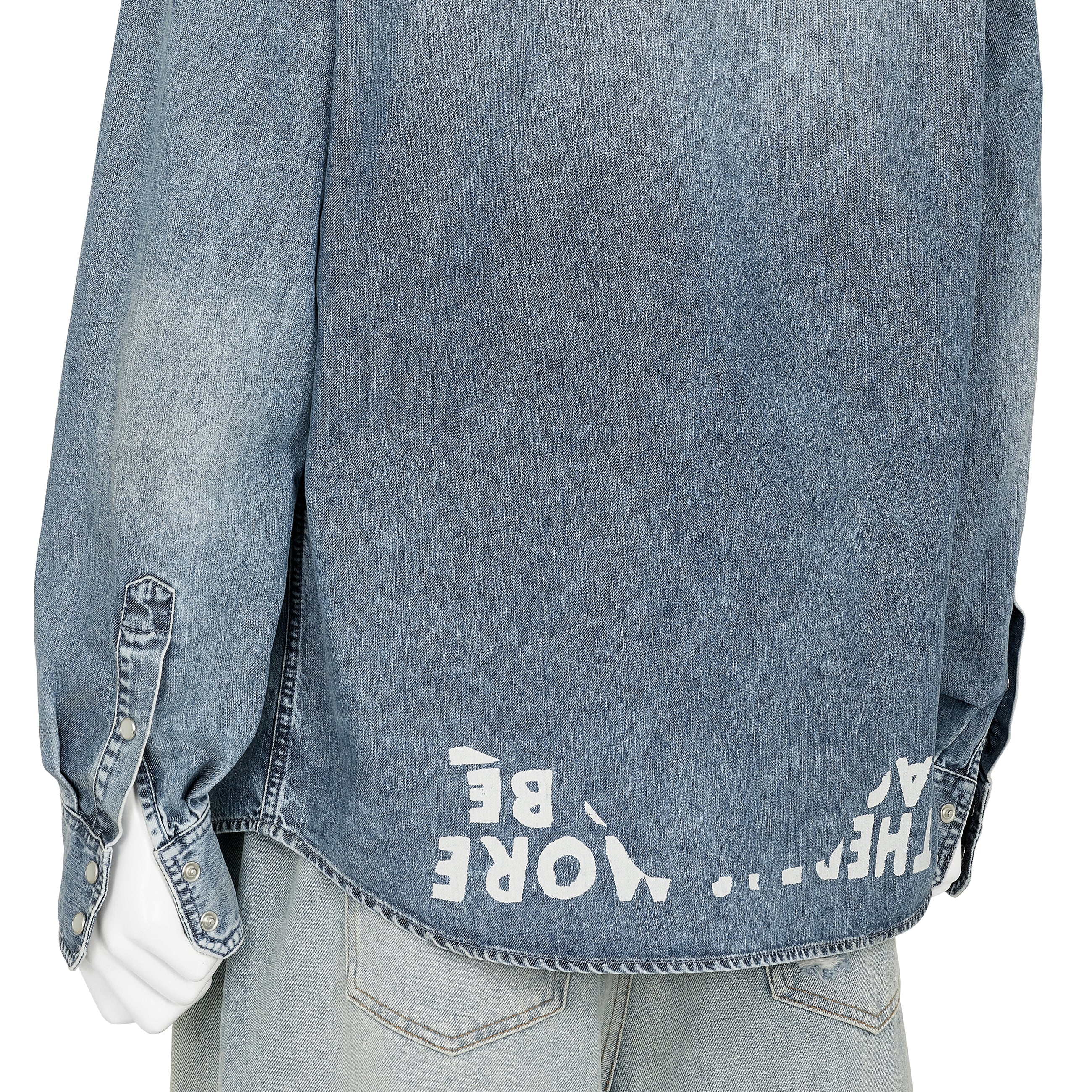 DENIM WESTERN SHIRT LIGHT BLUE - MM6 MAISON MARGIELA
