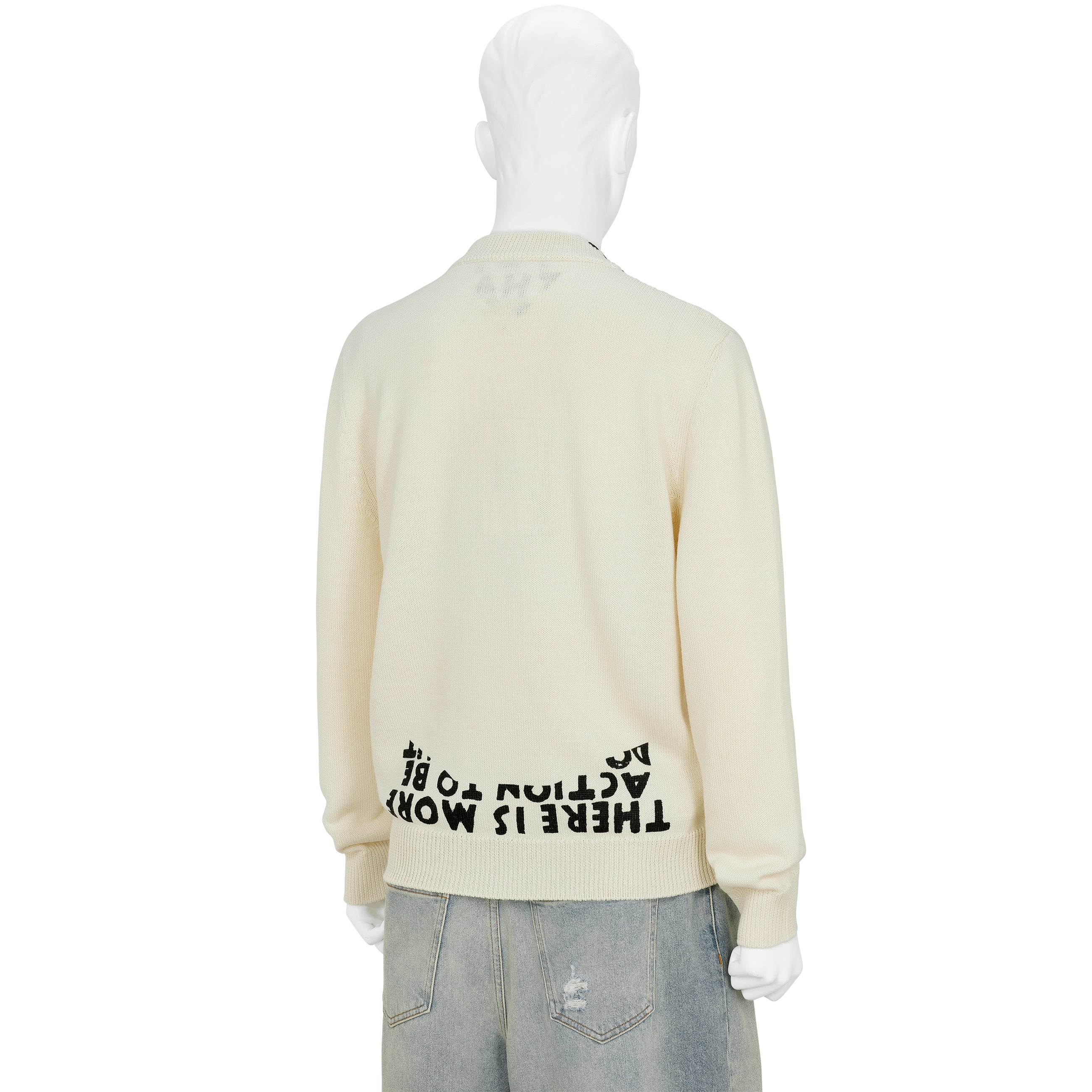 V NECK KNIT WHITE - MM6 MAISON MARGIELA(エムエムシックス