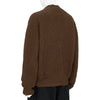DAMAGED V NECK KNIT BROWN