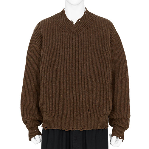 DAMAGED CARDIGAN BLACK - MM6 Maison Margiela(エムエムシックス