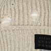 DAMAGED KNIT CAP IVORY