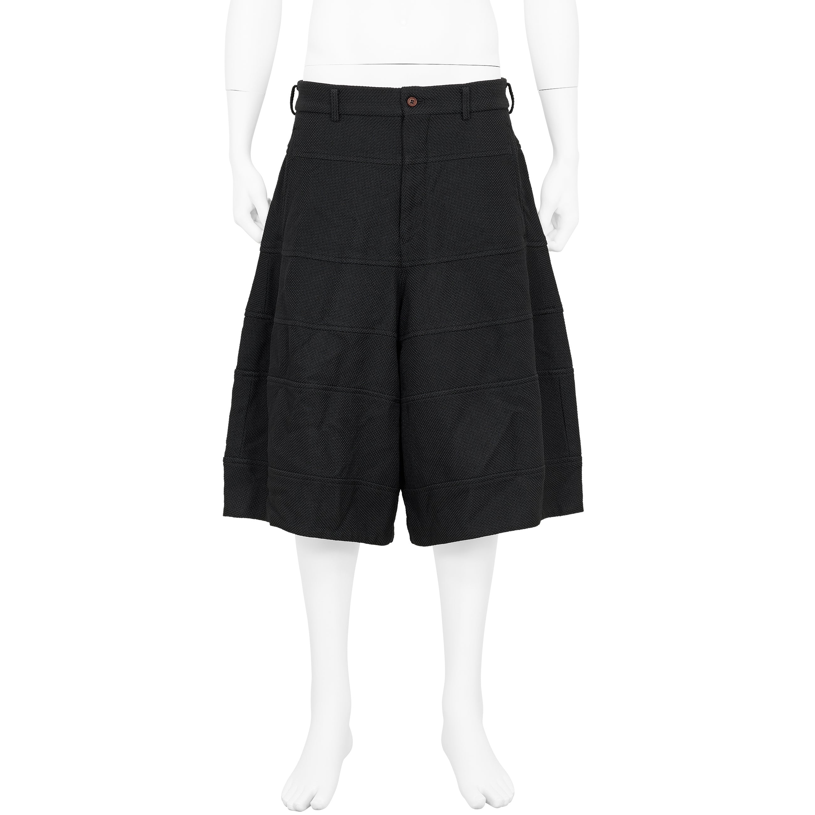 POLYESTER PANEL SHORTS BLACK - COMME des GARÇONS HOMME PLUS(コム