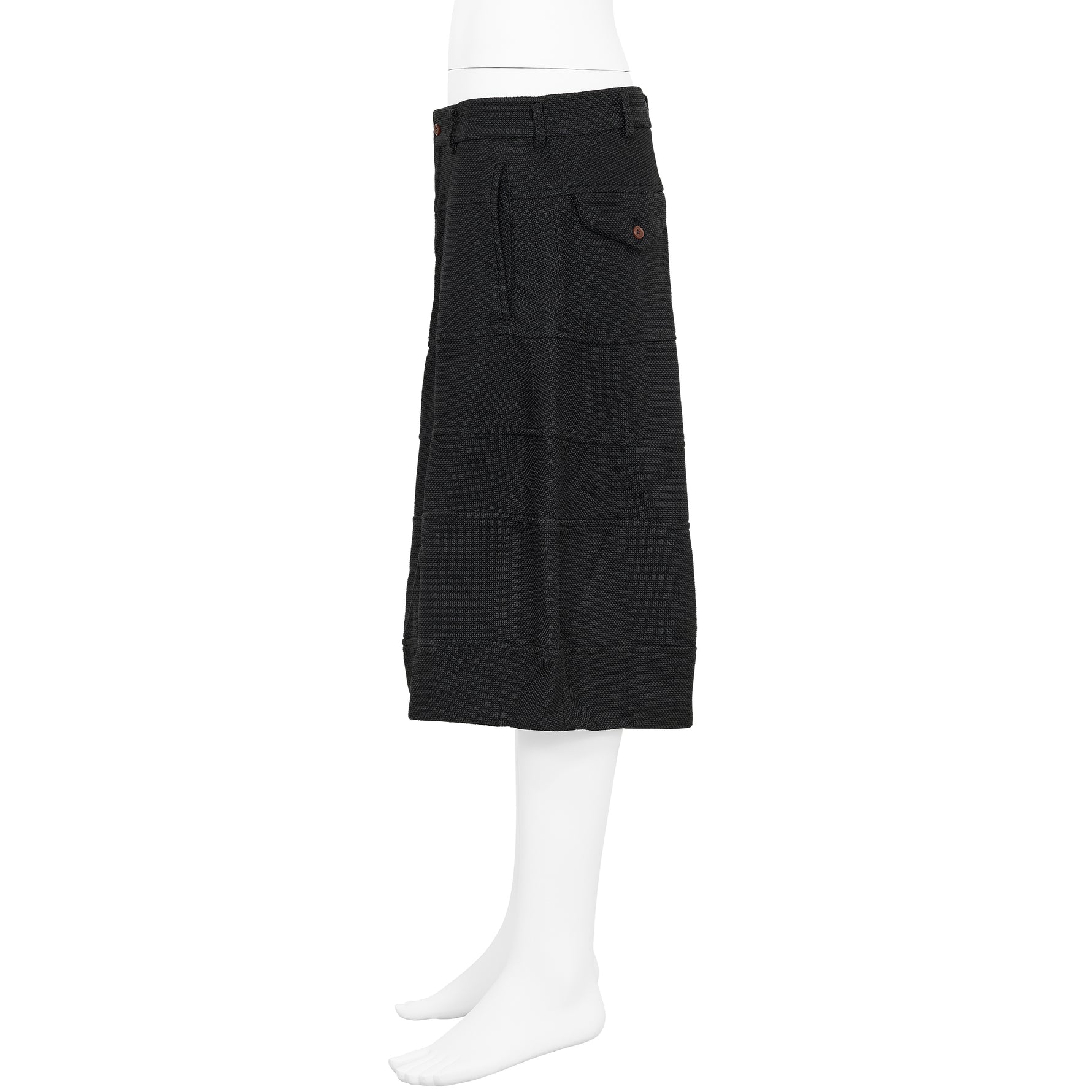 POLYESTER PANEL SHORTS BLACK