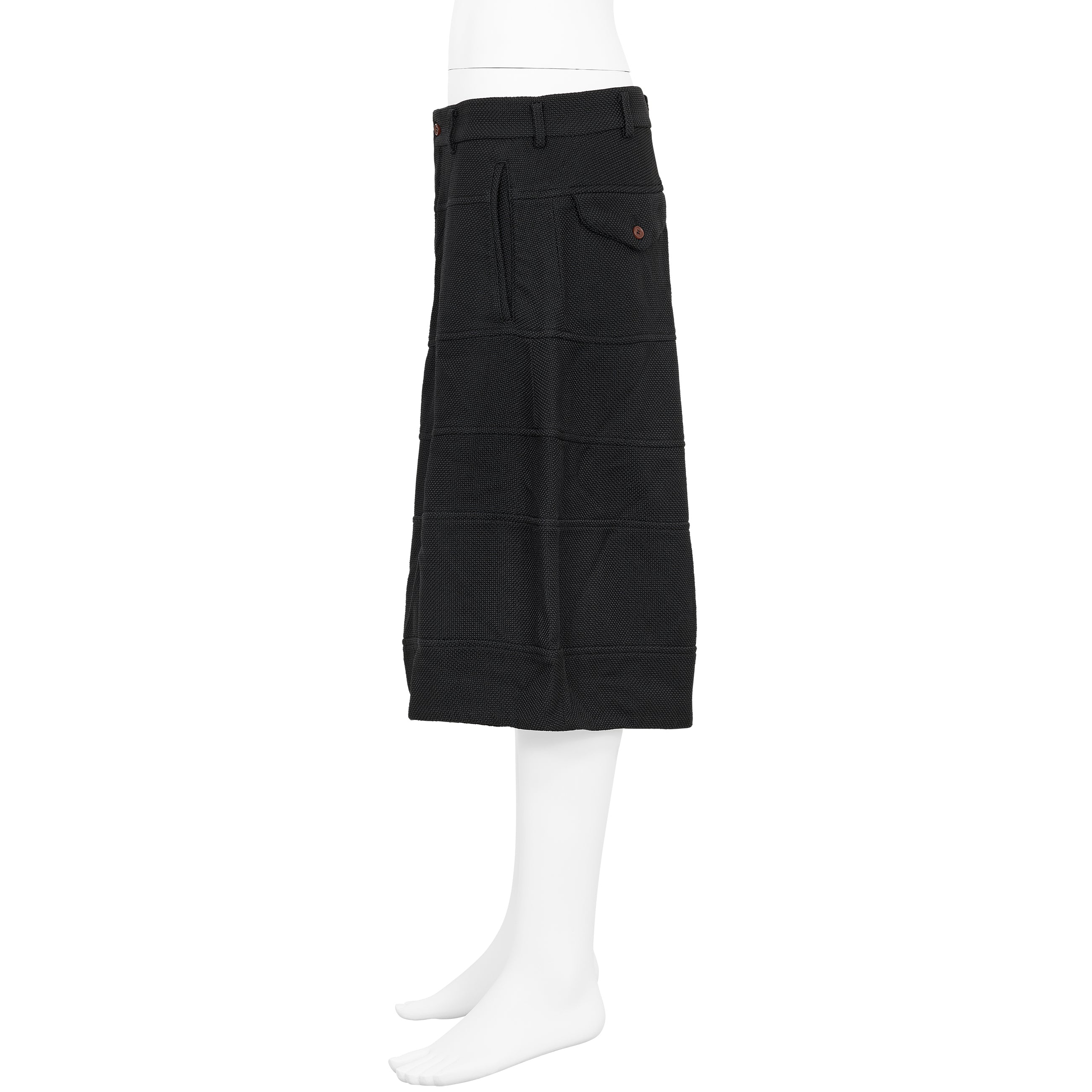 POLYESTER PANEL SHORTS BLACK