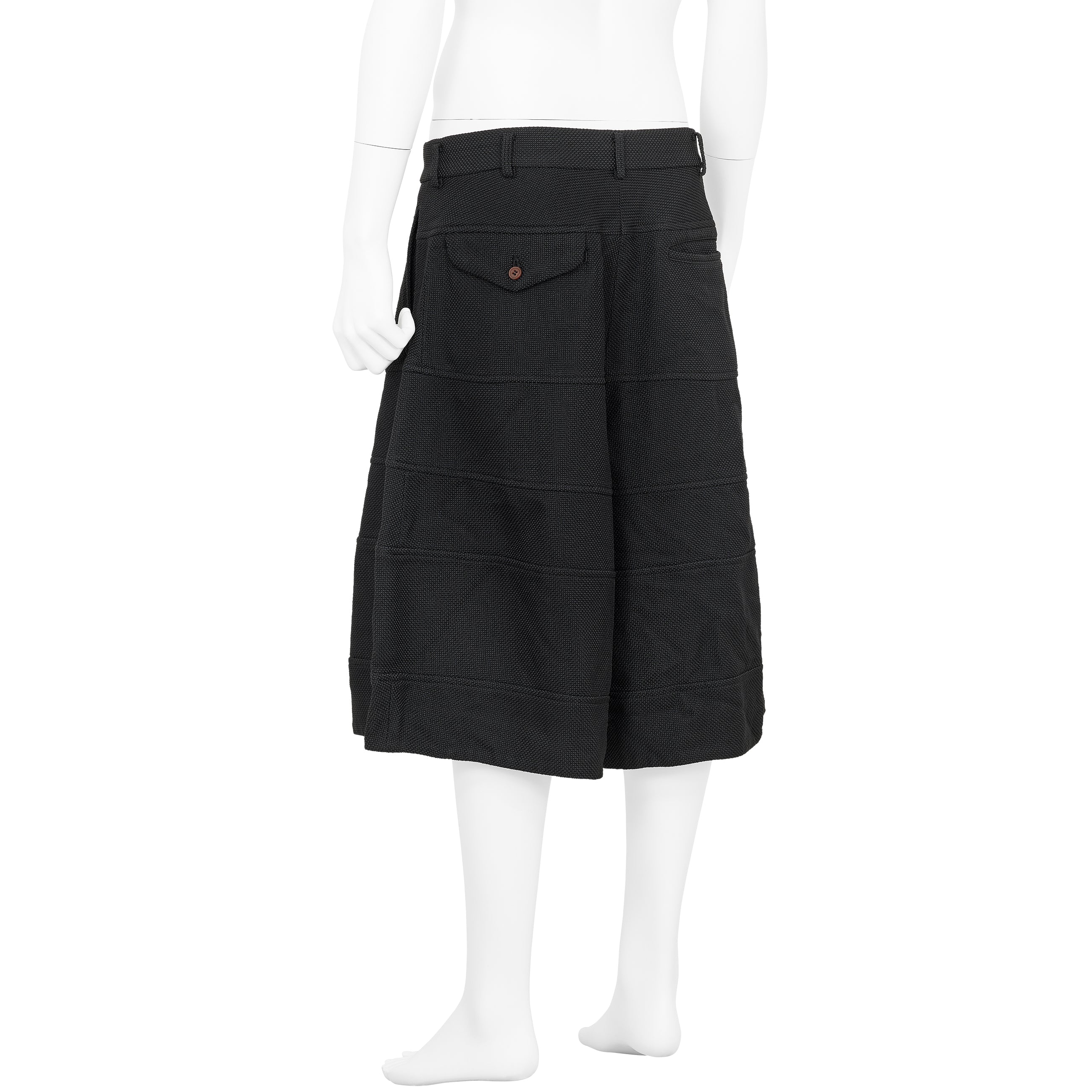 POLYESTER PANEL SHORTS BLACK - COMME des GARÇONS HOMME PLUS(コム