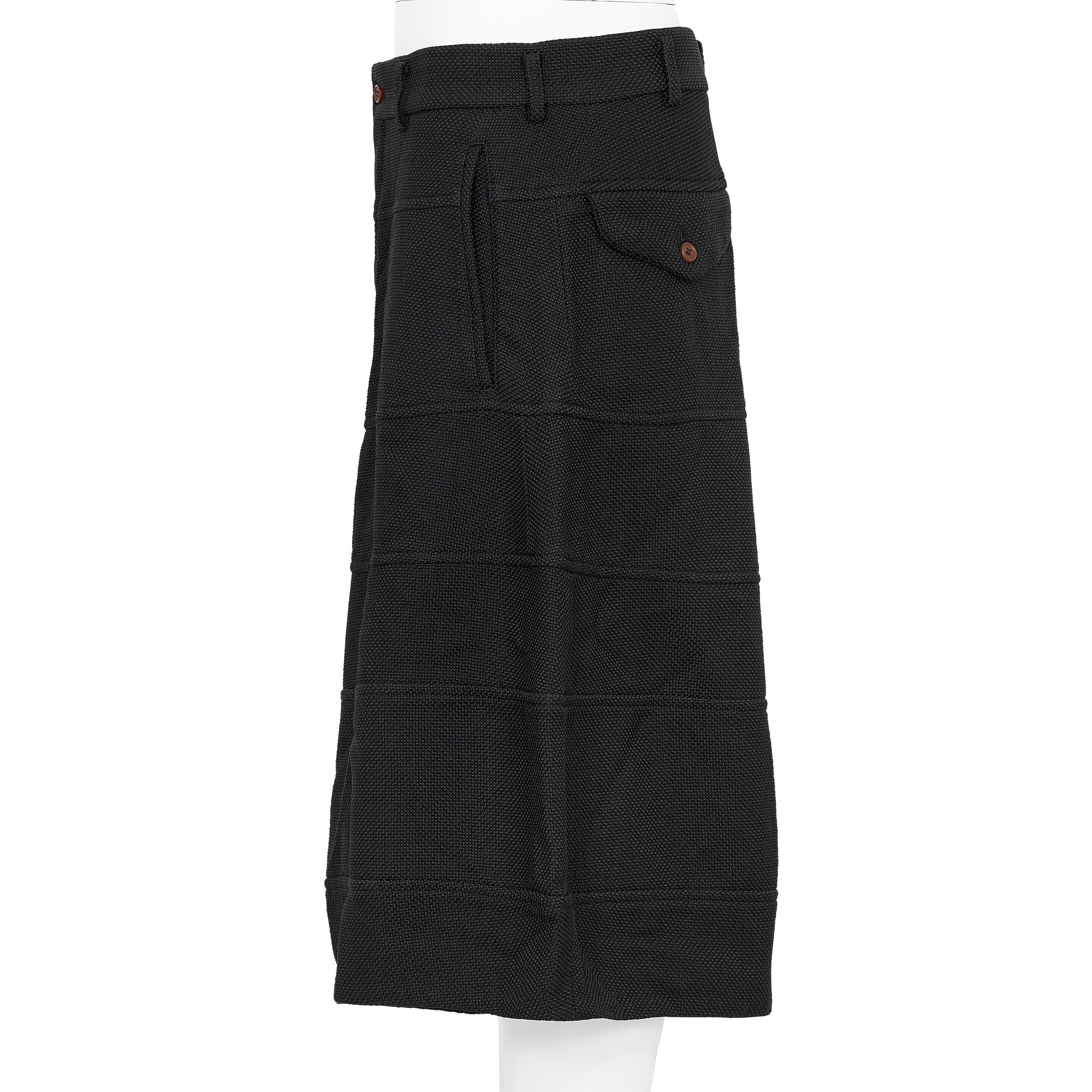POLYESTER PANEL SHORTS BLACK