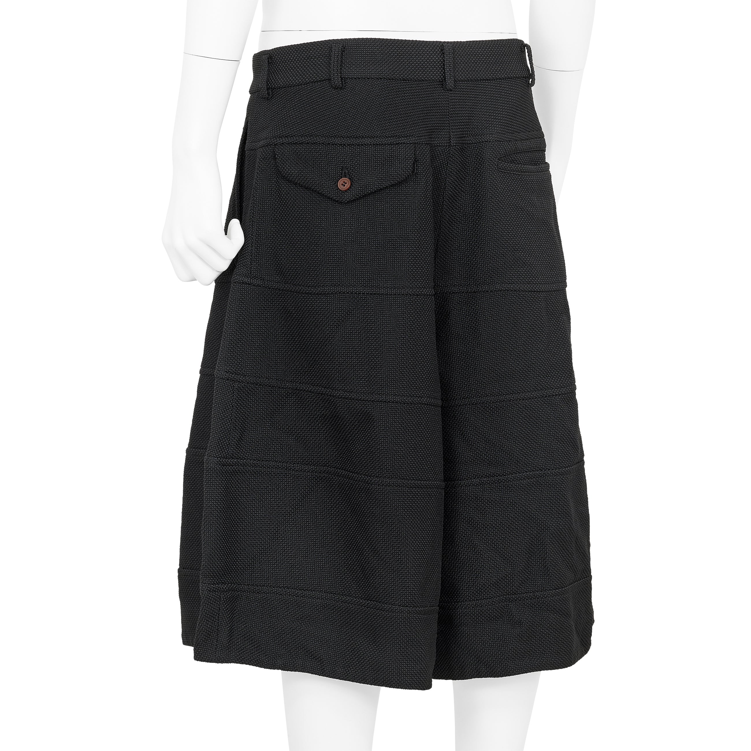 POLYESTER PANEL SHORTS BLACK