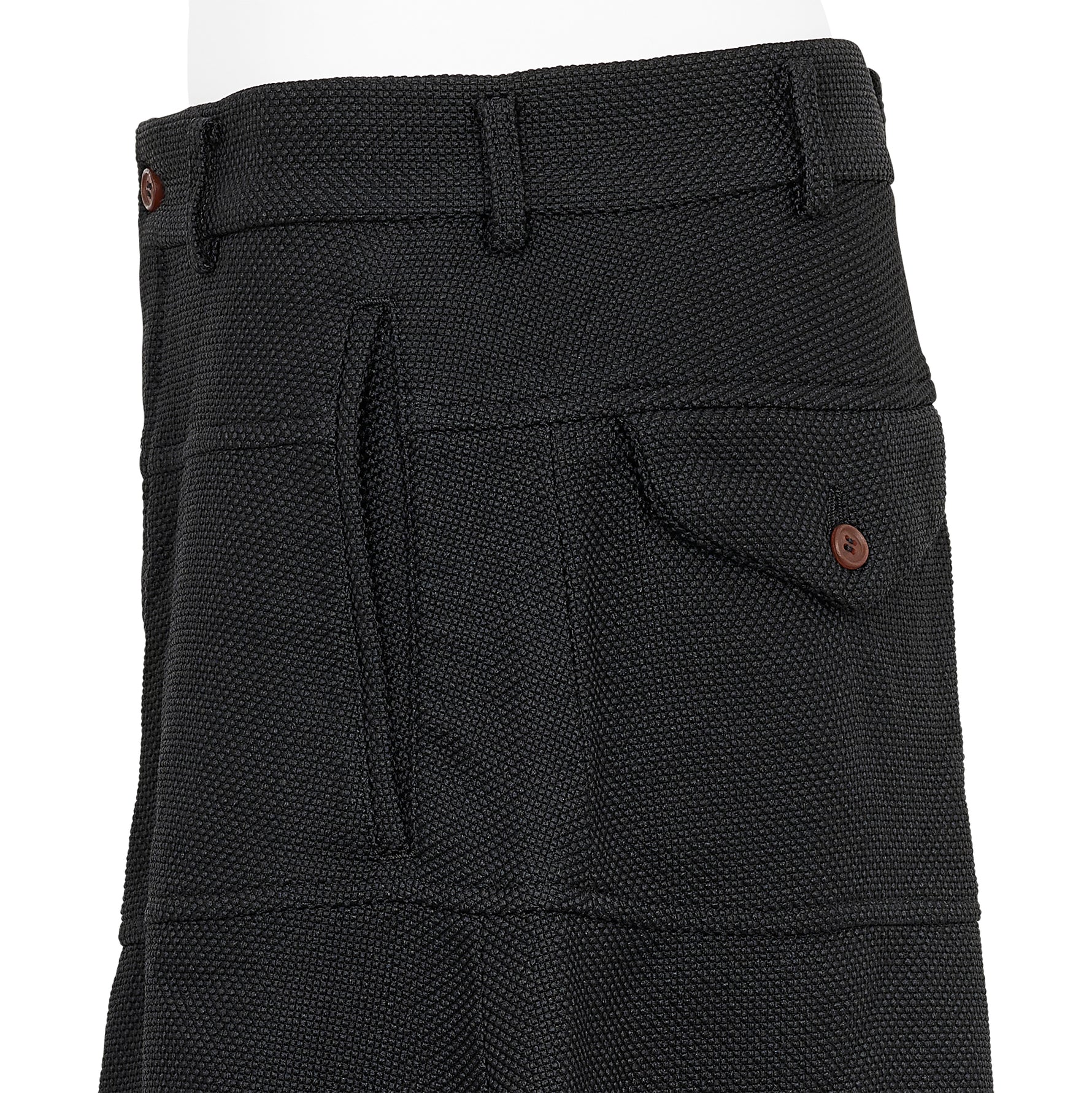 POLYESTER PANEL SHORTS BLACK