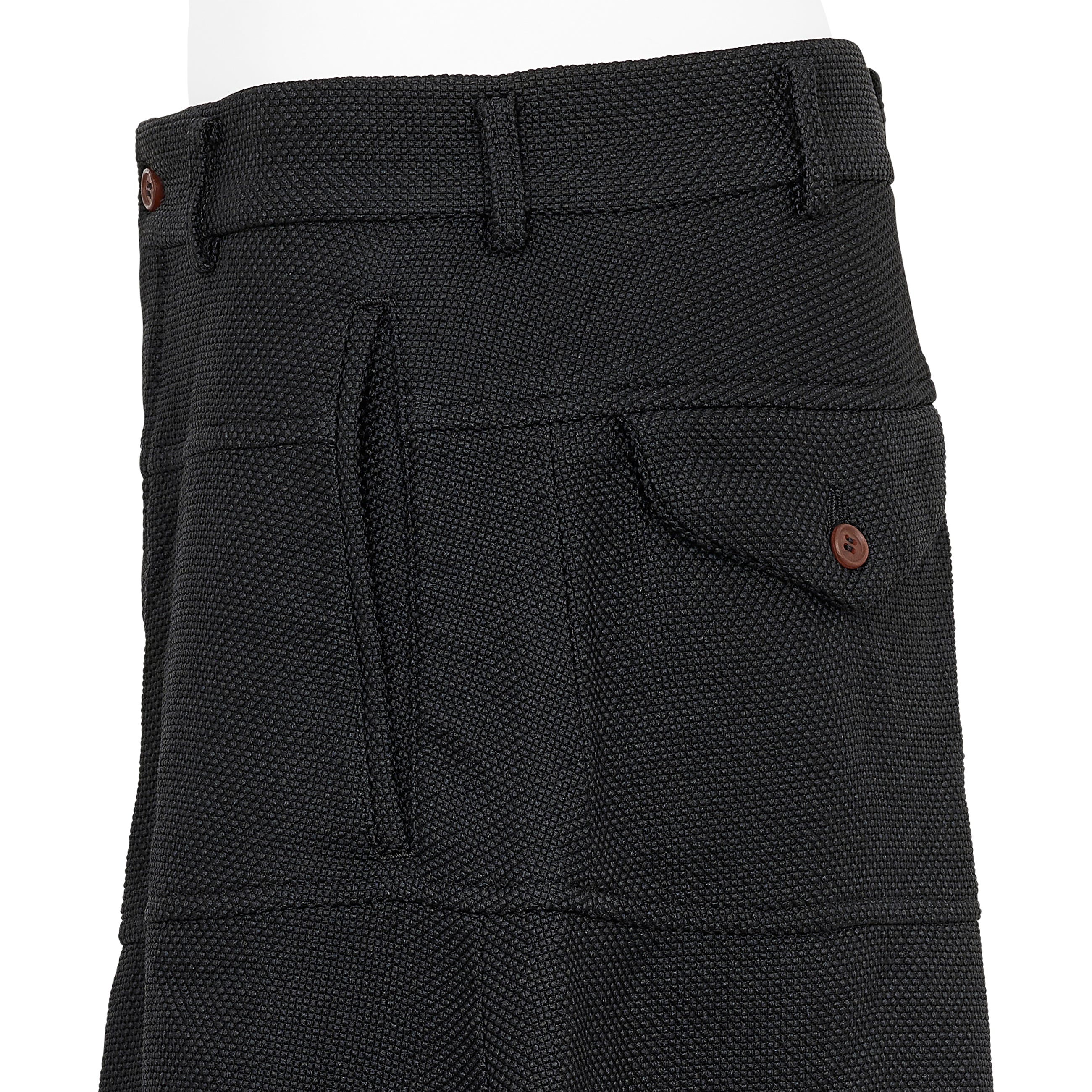 POLYESTER PANEL SHORTS BLACK