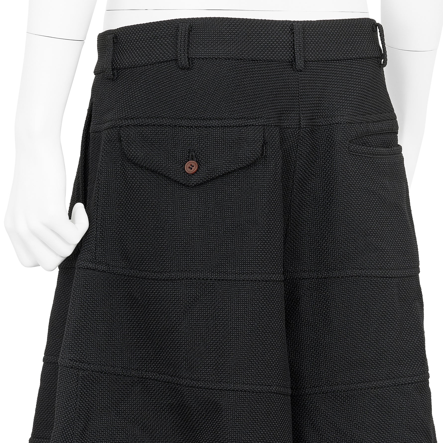 POLYESTER PANEL SHORTS BLACK