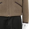 LOT.332 LEATHER-PIPED CUFF SPORTS JACKET BEIGE