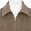 LOT.332 LEATHER-PIPED CUFF SPORTS JACKET BEIGE