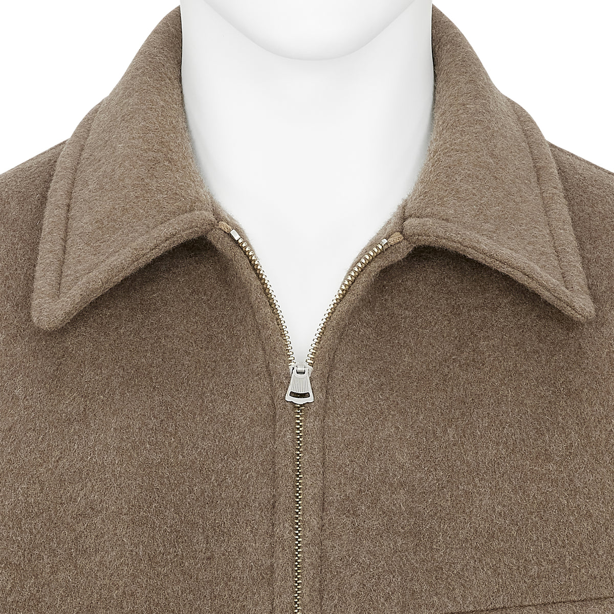 LOT.332 LEATHER-PIPED CUFF SPORTS JACKET BEIGE