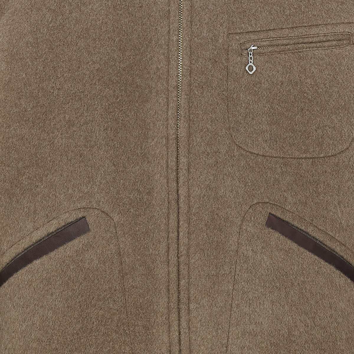 LOT.332 LEATHER-PIPED CUFF SPORTS JACKET BEIGE