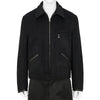 LOT.332 LEATHER-PIPED CUFF SPORTS JACKET BLACK