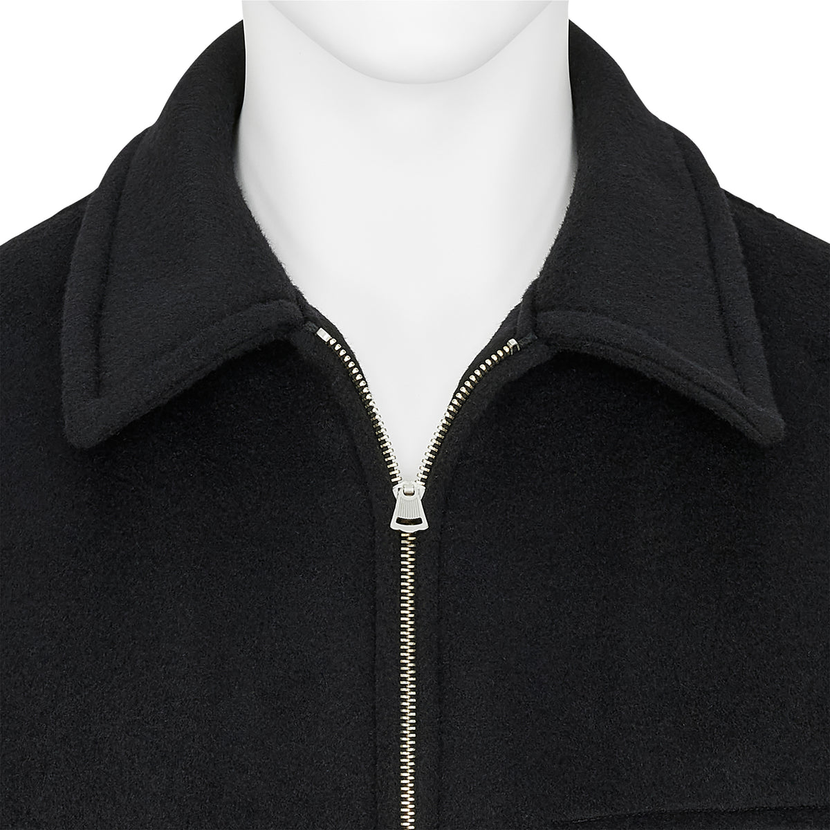 LOT.332 LEATHER-PIPED CUFF SPORTS JACKET BLACK
