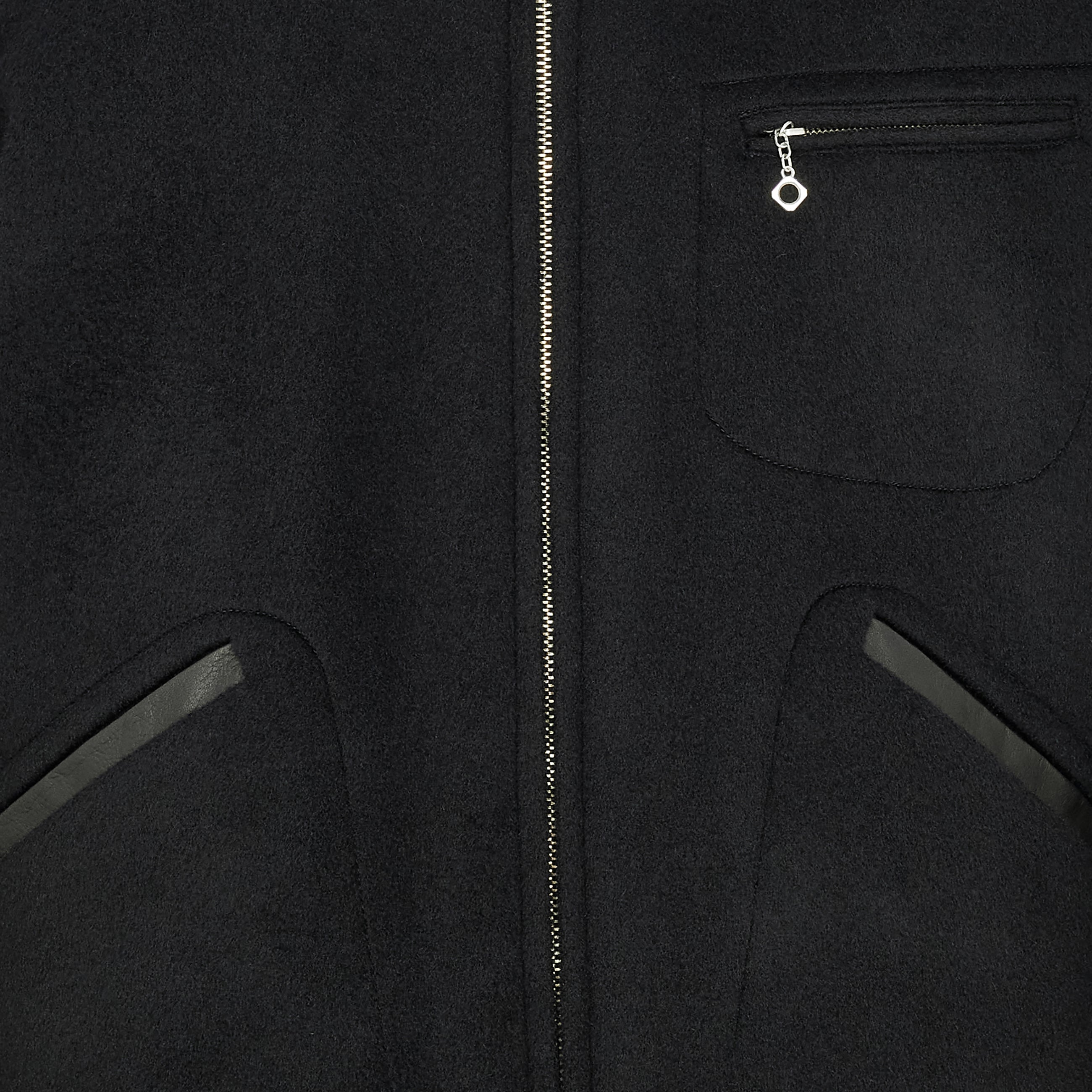 LOT.332 LEATHER-PIPED CUFF SPORTS JACKET BLACK - T.T TAIGA