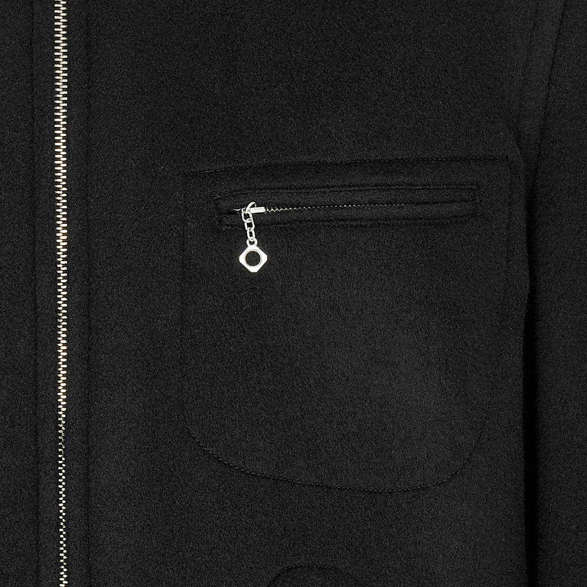 LOT.332 LEATHER-PIPED CUFF SPORTS JACKET BLACK