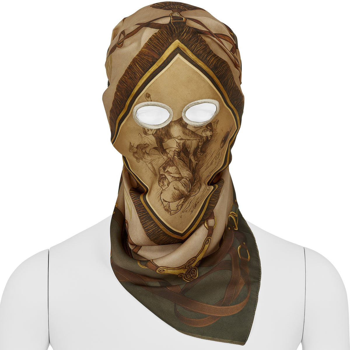 CREST MASKED FOULARD BROWN
