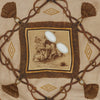 CREST MASKED FOULARD BROWN