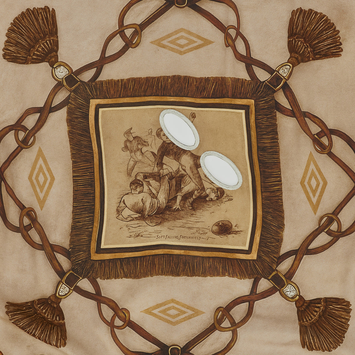 CREST MASKED FOULARD BROWN