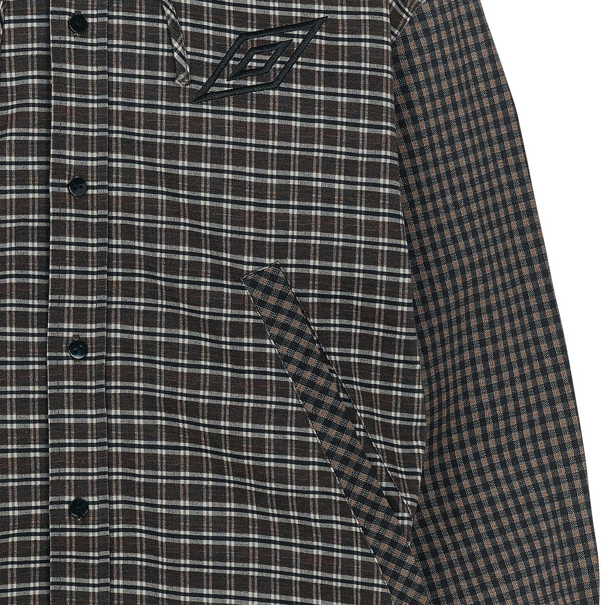 DOUBLE PLAID OVERSHIRT BROWN
