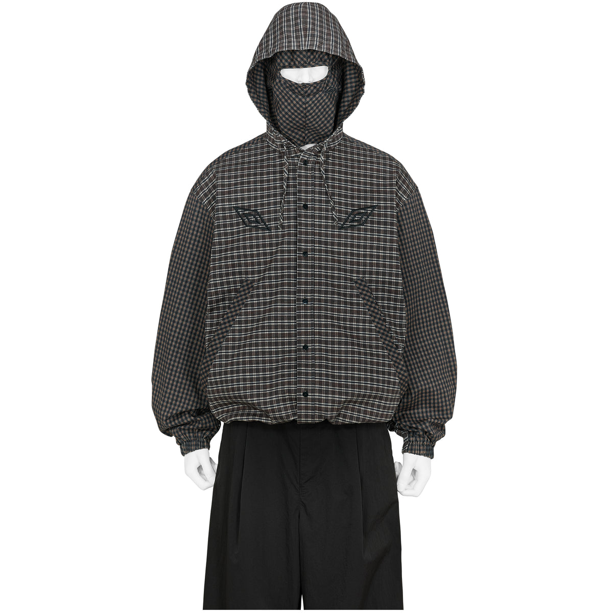DOUBLE PLAID OVERSHIRT BROWN