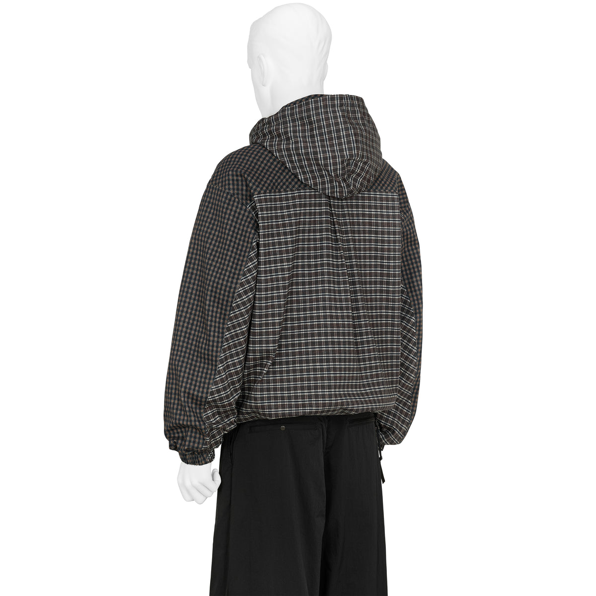 DOUBLE PLAID OVERSHIRT BROWN
