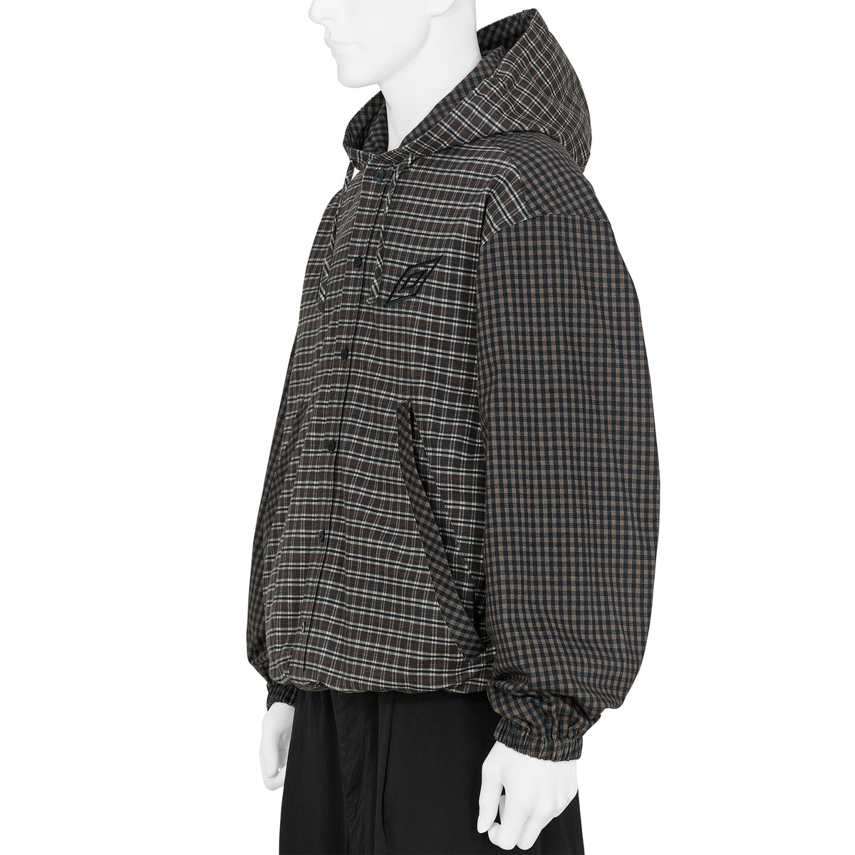 DOUBLE PLAID OVERSHIRT BROWN