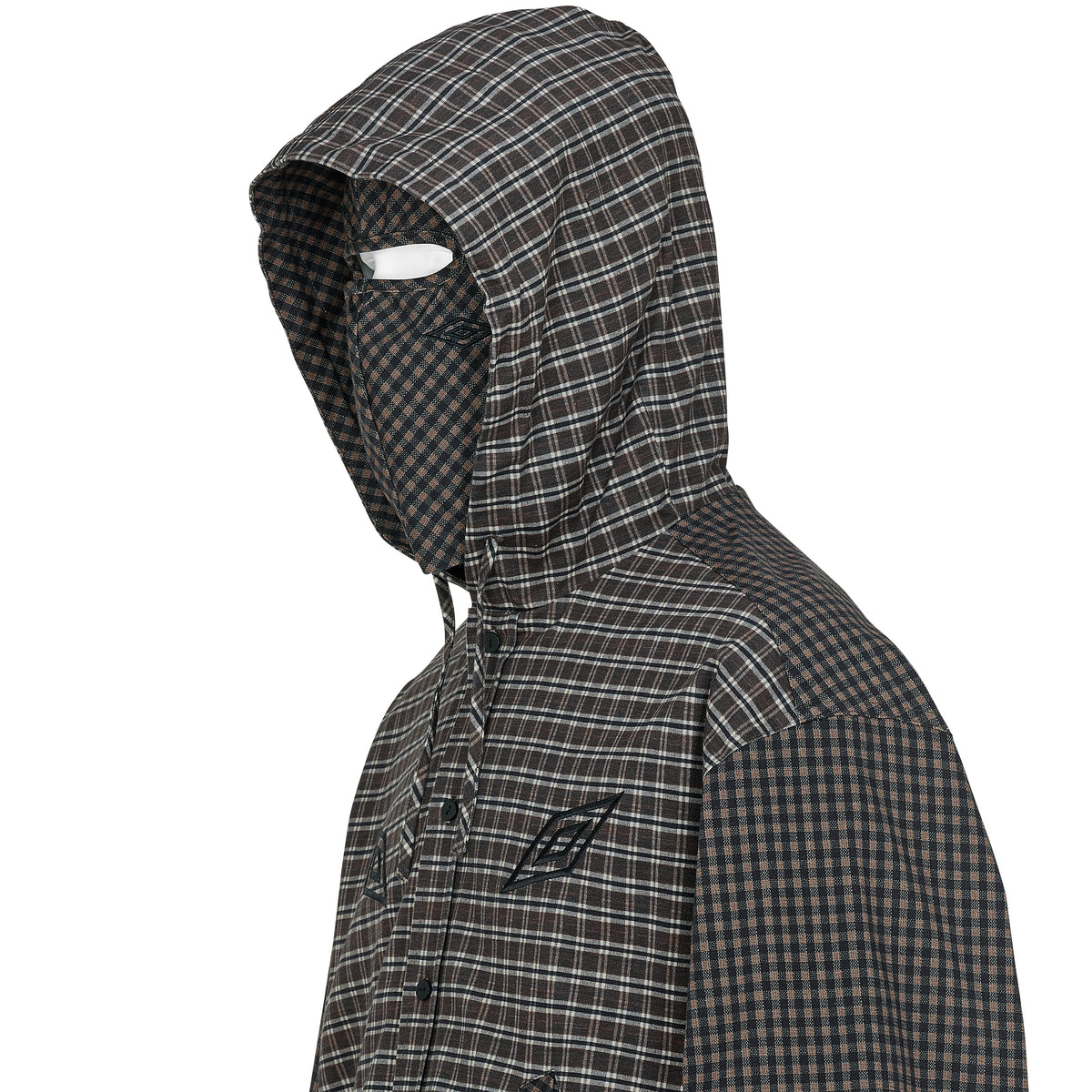 DOUBLE PLAID OVERSHIRT BROWN