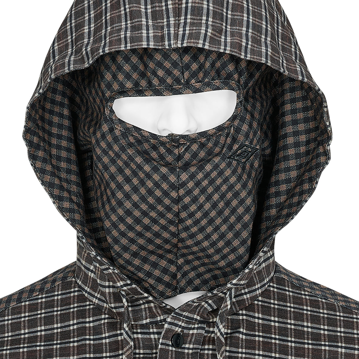 DOUBLE PLAID OVERSHIRT BROWN