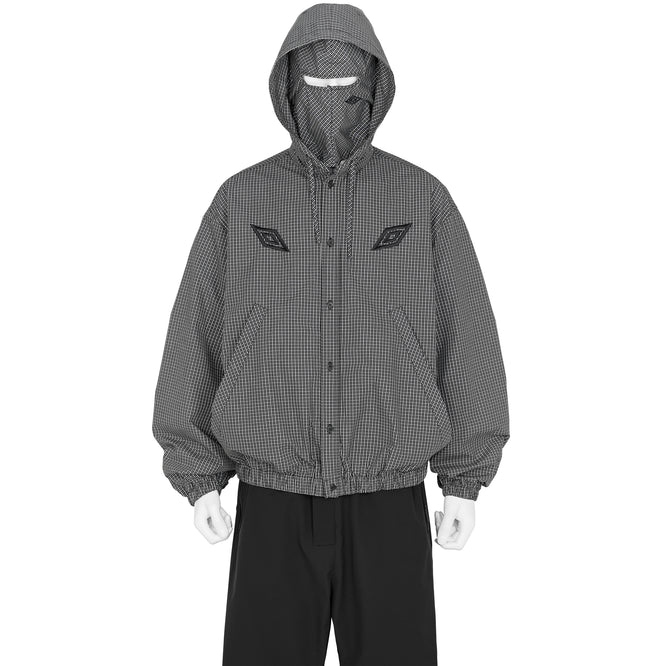 GINGHAM CHECK MASKED SHIRT BLACK BROWN