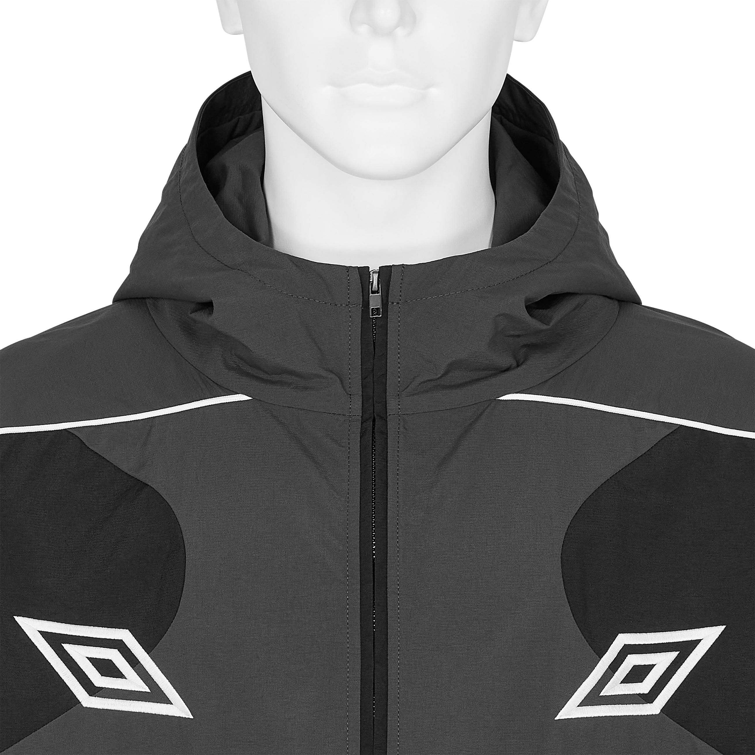 GUARDING MASKED TRACK JACKET BLACK GRAY