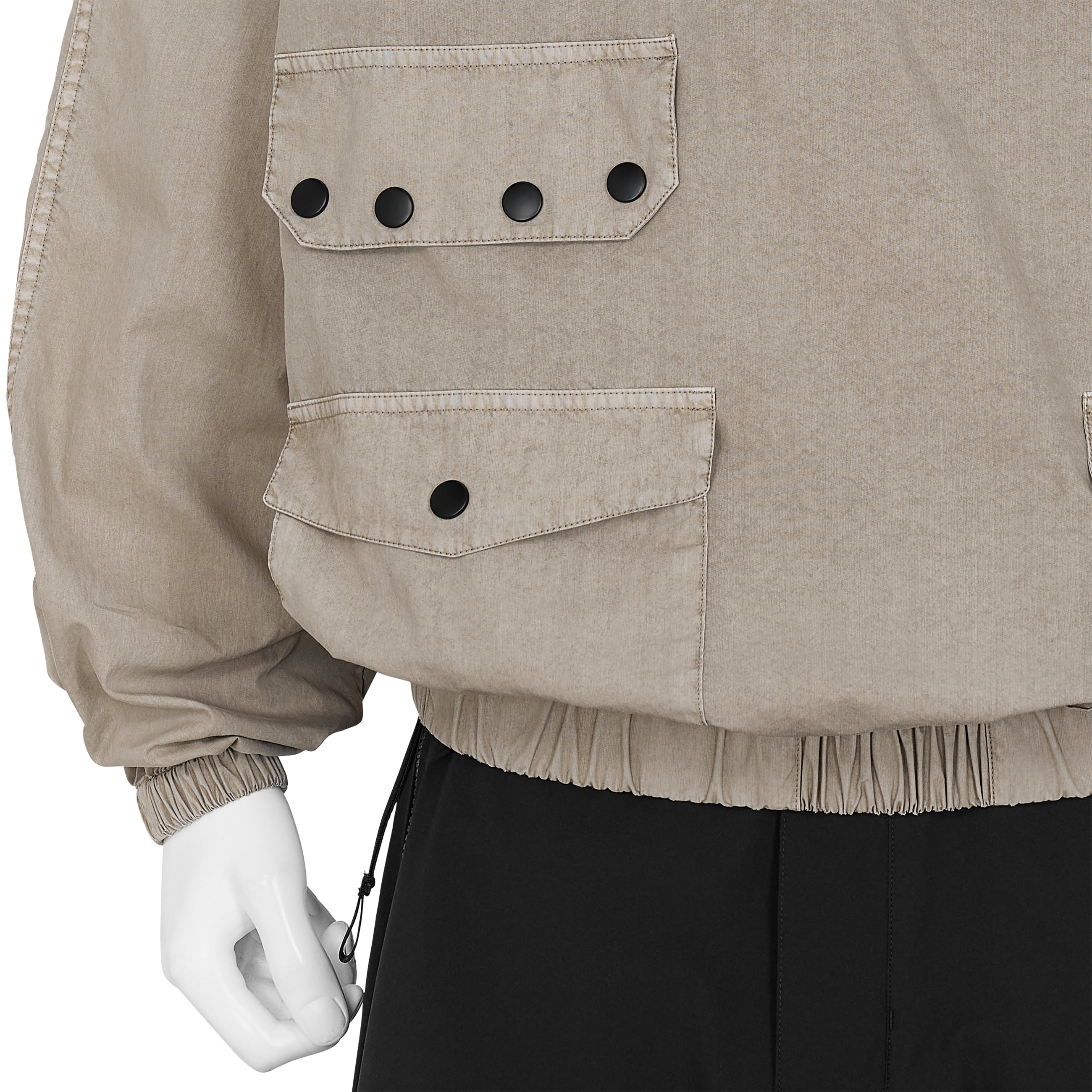 FADED SMOCK ANORAK GREIGE