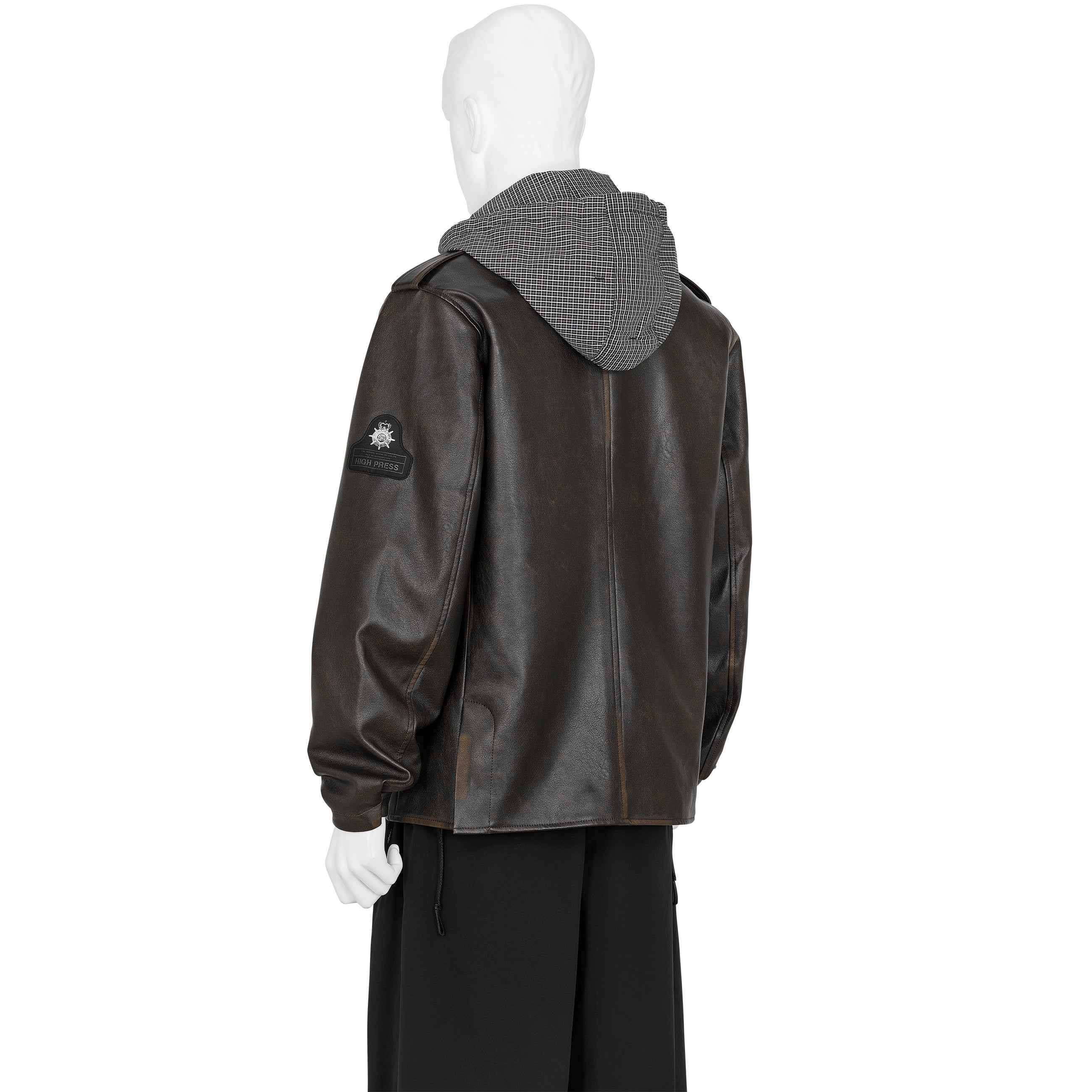 ECO LEATHER SERVICE JACKET BROWN