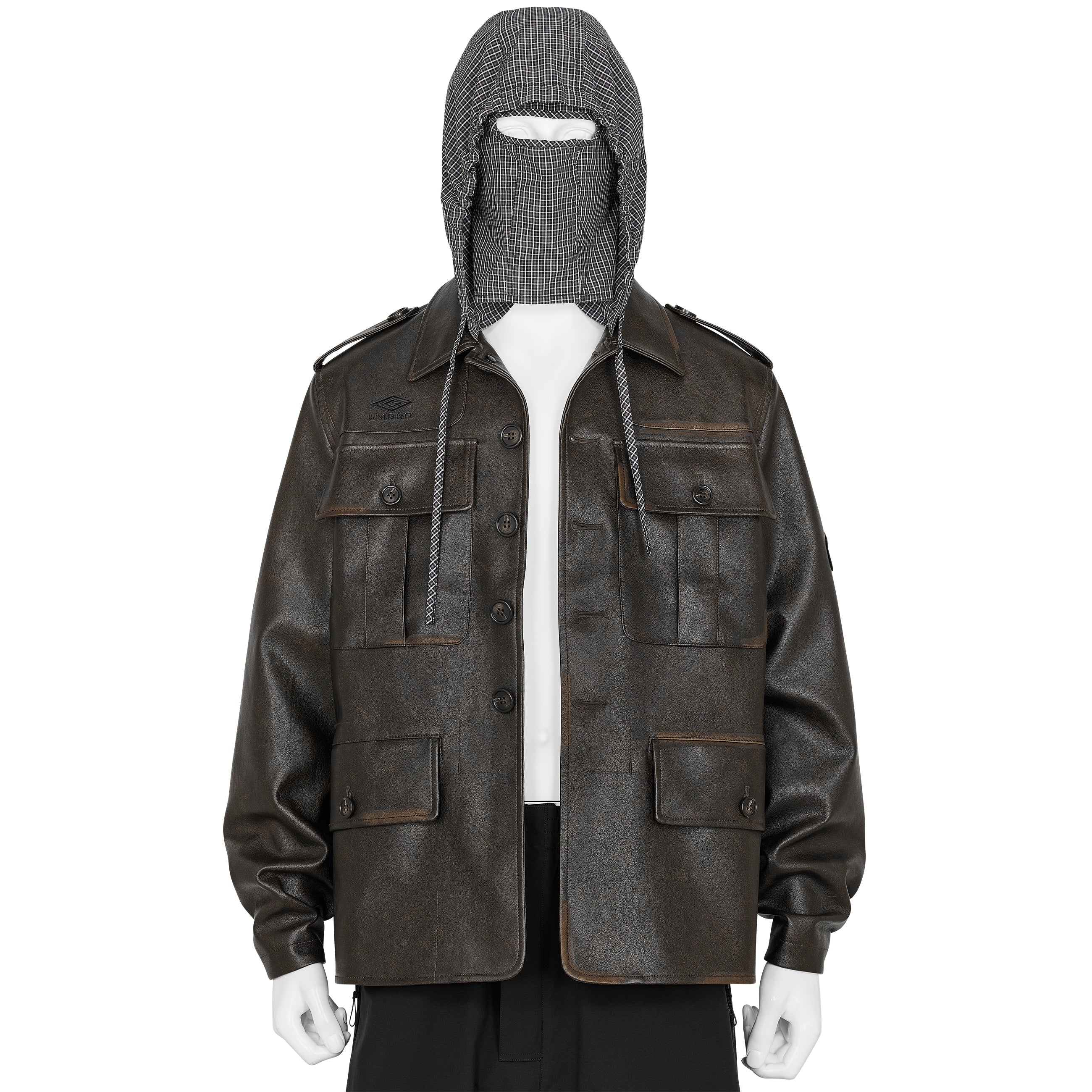 ECO LEATHER SERVICE JACKET BROWN - SLAM JAM and UMBRO(スラムジャム