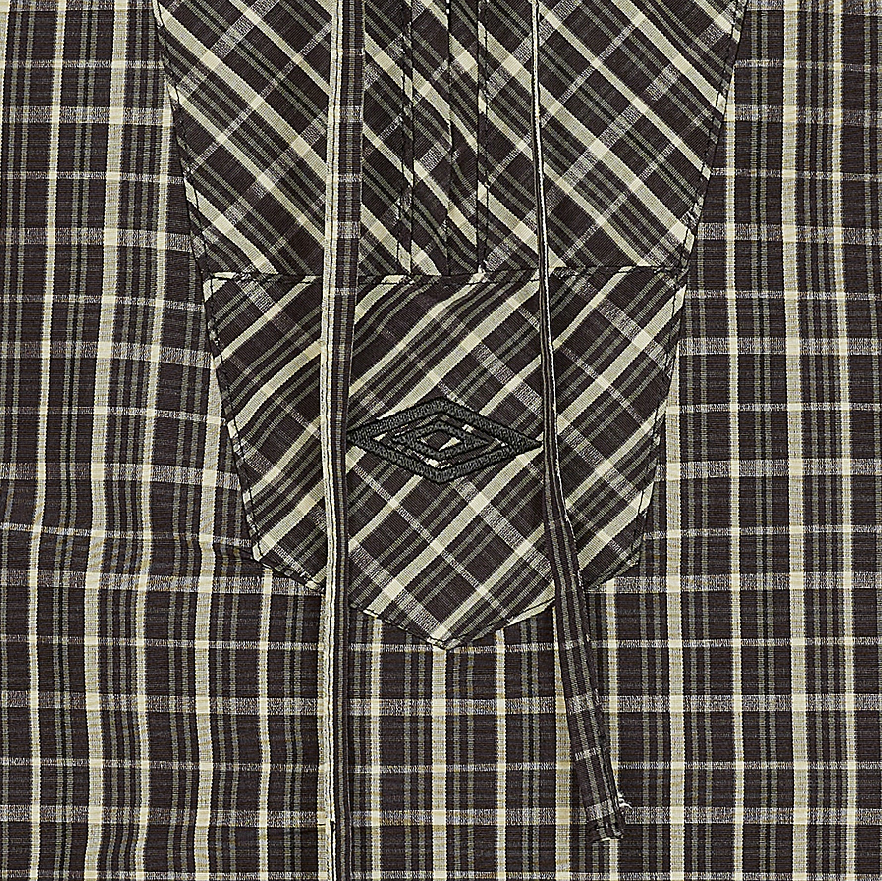 CHECK MASKED ANORAK DARK BROWN